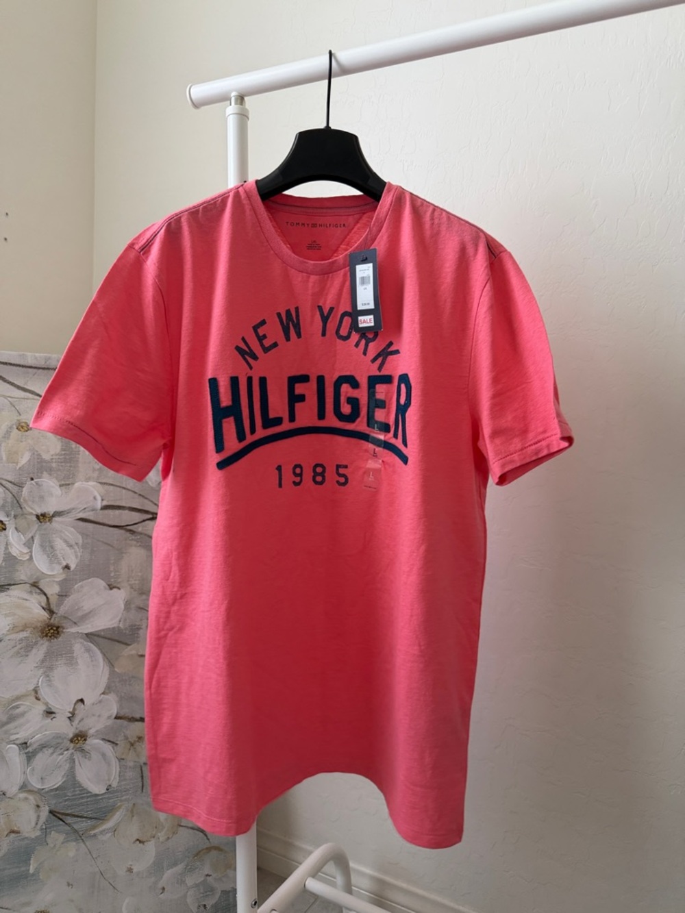 Tommy Hilfiger Coral Short Sleeve New York Hilfiger 1985 Graphic Tee